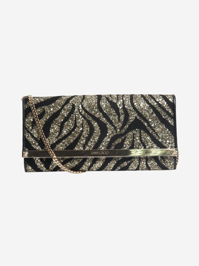 Gold glitter zebra print clutch Cross-body bags Jimmy Choo 