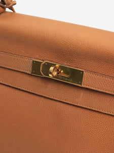 Hermes Tan vintage 1985 Kelly 32 bag in Epsom leather