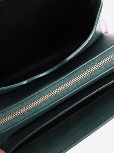 Balenciaga Green B croc-embossed leather bag