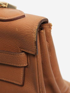Hermes Tan vintage 1985 Kelly 32 bag in Epsom leather