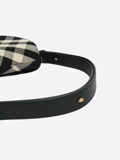 Black jacquard-woven check shoulder bag - size Shoulder bags Burberry 