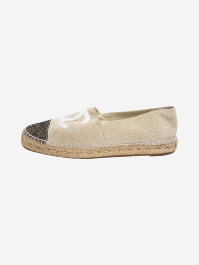 Neutral canvas espadrilles - size EU 39 Flat Shoes Chanel 
