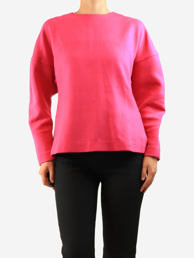 Hot pink wool long sleeve top - size UK 8 Tops Marni 