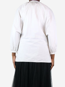Tory Burch White puff-sleeved shirt - size M