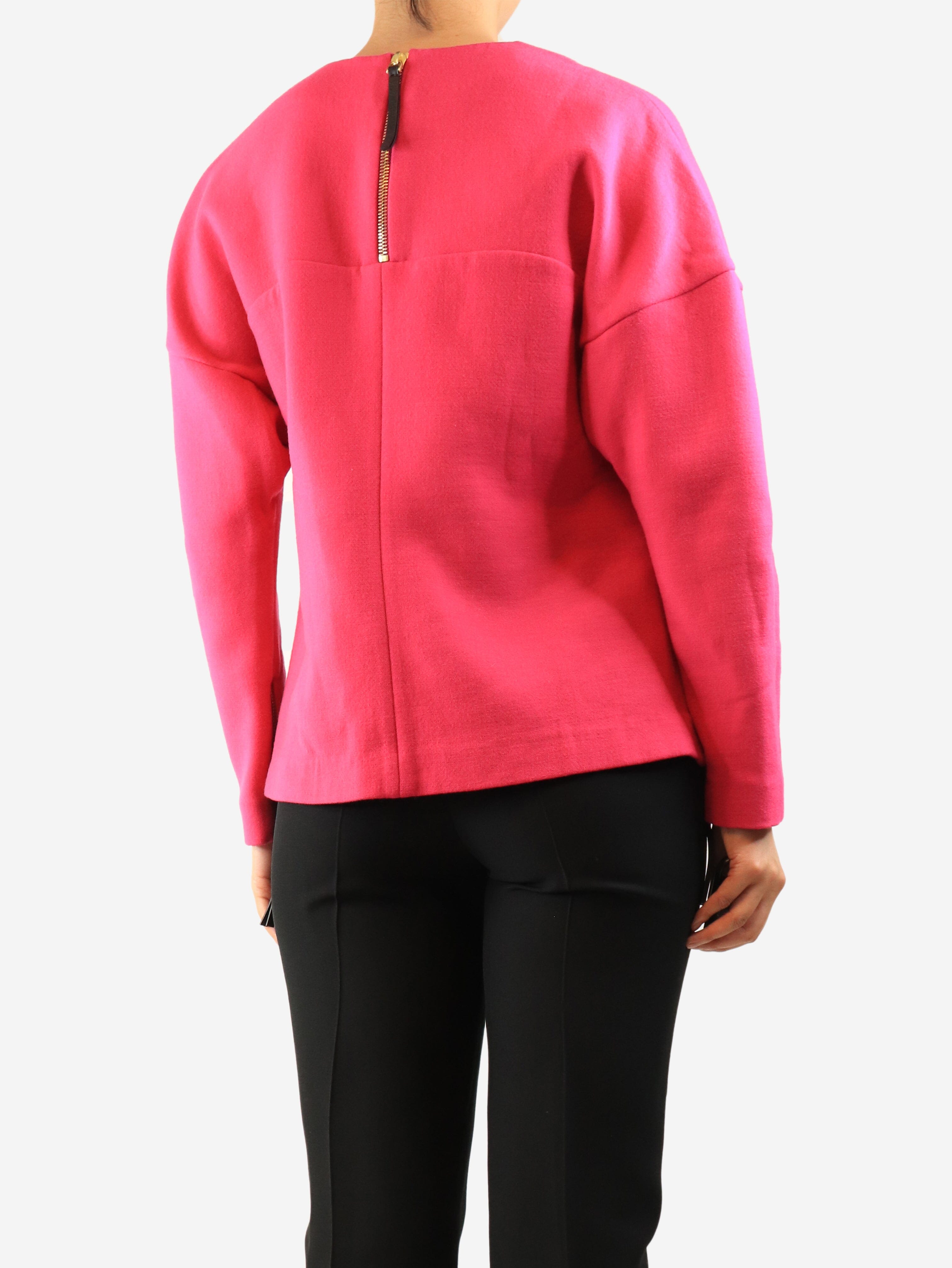 Hot pink wool long sleeve top - size UK 8 Tops Marni 
