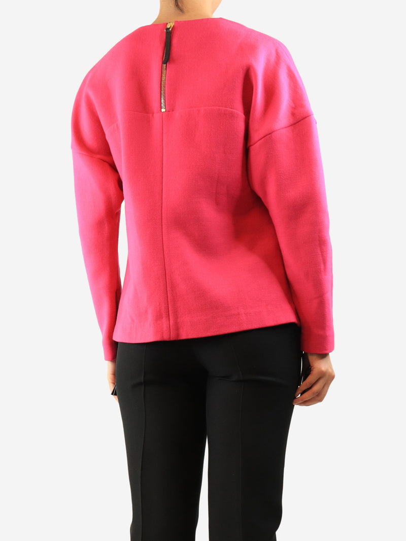Hot pink wool long sleeve top - size UK 8 Tops Marni 