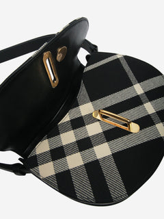 Black jacquard-woven check shoulder bag - size Shoulder bags Burberry 