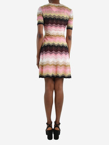 M Missoni Pink zigzag pattern lurex dress - size IT 38