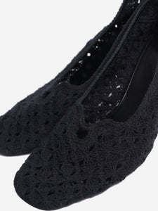 The Row Black crocheted pumps - size EU 40