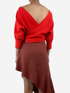 Rachel Comey Red open-back cropped top - size UK 6