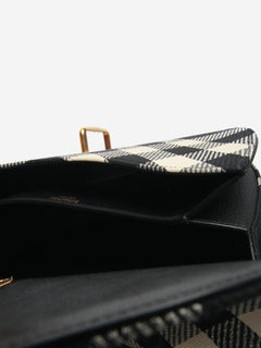 Black jacquard-woven check shoulder bag - size Shoulder bags Burberry 