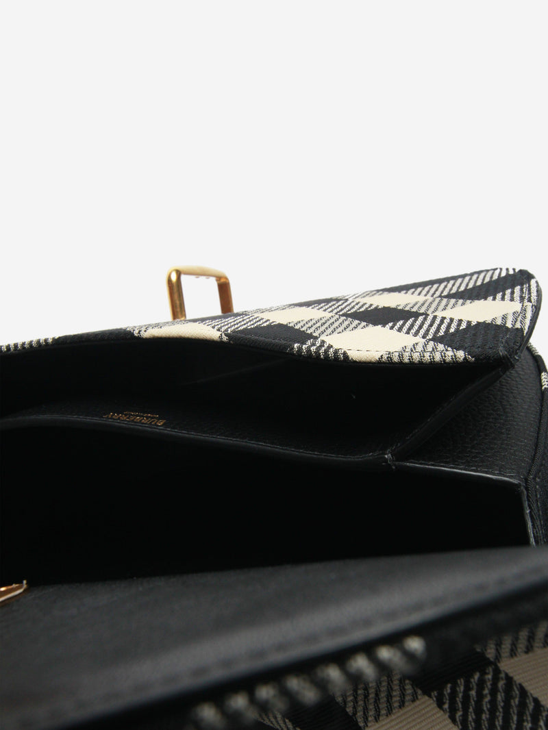 Black jacquard-woven check shoulder bag - size Shoulder bags Burberry 