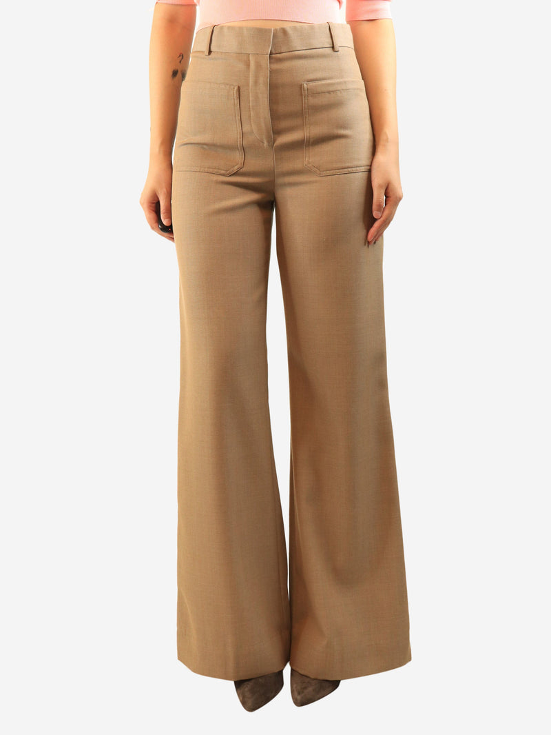 Brown high-waist trousers - size UK 10 Trousers Victoria Beckham 