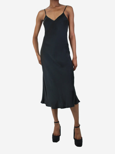 Black 90's silk slip dress - size XS Dresses Silk Laundry 