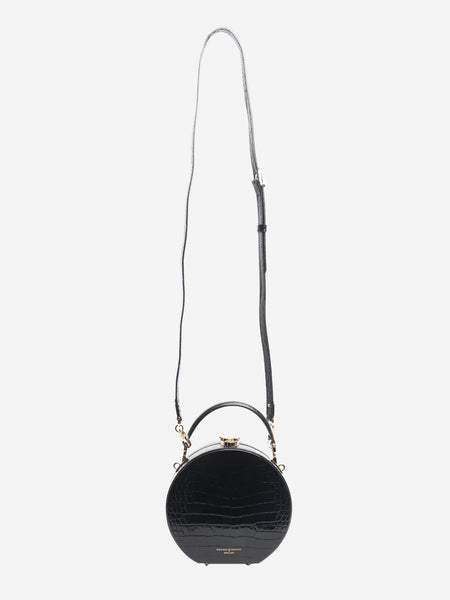 Black patent croc hat box bag alternate image