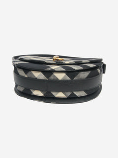 Black jacquard-woven check shoulder bag - size Shoulder bags Burberry 
