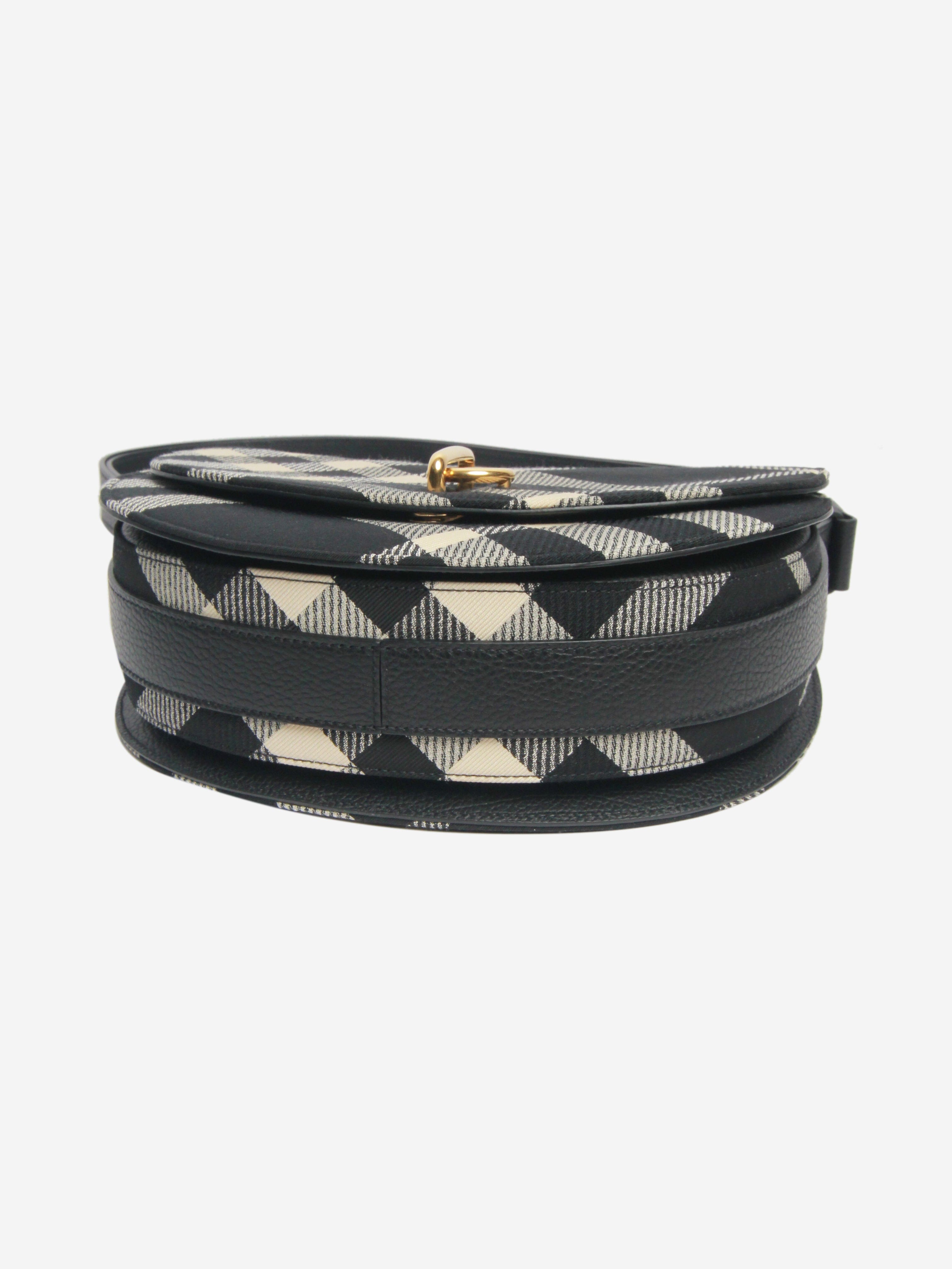 Black jacquard-woven check shoulder bag - size Shoulder bags Burberry 