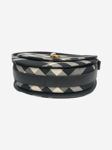 Burberry Black jacquard-woven check shoulder bag