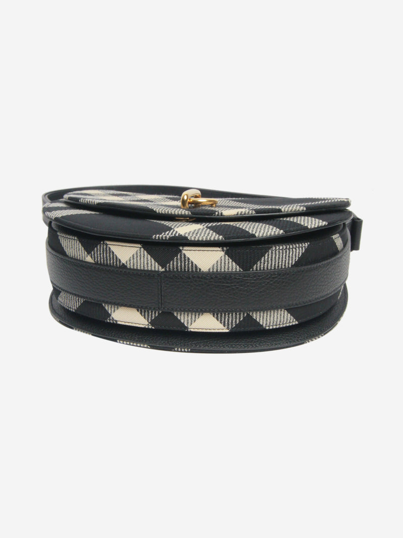 Black jacquard-woven check shoulder bag - size Shoulder bags Burberry 