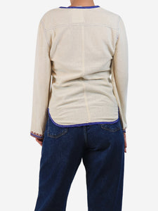 Isabel Marant Etoile Cream embroidered blouse - size UK 10