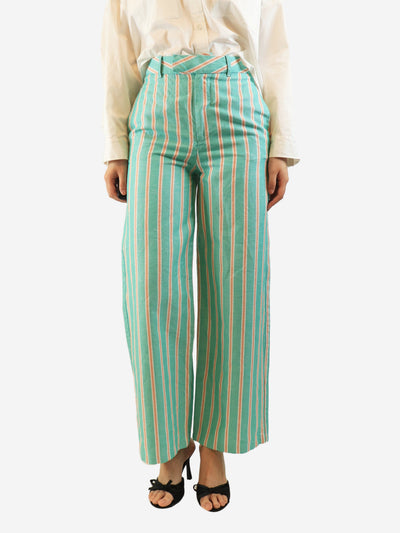 Green striped trousers - size UK 8 Trousers The Tiny Big Sister 