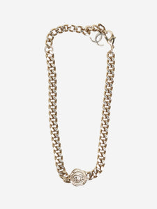 Chanel Chanel pearl CC curb choker necklace