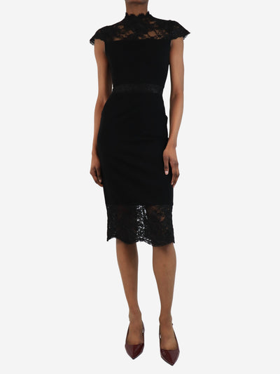 Black lace midi dress - size UK 6 Dresses Alice + Olivia 