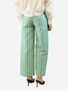 Green striped trousers - size UK 8 Trousers The Tiny Big Sister 