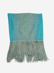 Missoni Blue tassel trim scarf