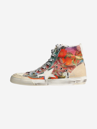 Multicolour distressed lace up fruit patterned trainers - size EU 38 Trainers Golden Goose Deluxe Brand 