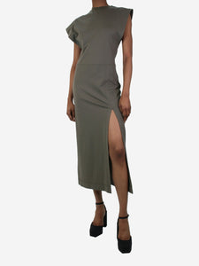 JW Anderson Khaki sleeveless asymmetric dress - size UK 6