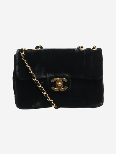 Black vintage 1991 jumbo velour Mademoiselle shoulder bag Shoulder bags Chanel 
