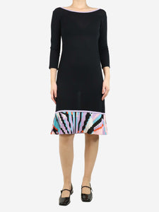 Emilio Pucci Black boat neck midi dress - size XS