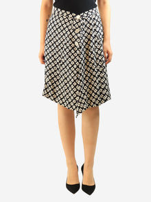 Black vintage floral skirt - size UK 12 Skirts Saint Laurent 
