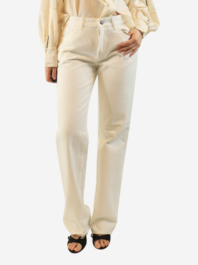 White moleskin jeans - size UK 10 Denim The Row 
