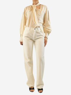 White moleskin jeans - size UK 10 Denim The Row 