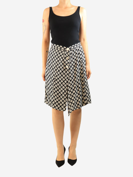 Black vintage floral skirt - size UK 12 alternate image