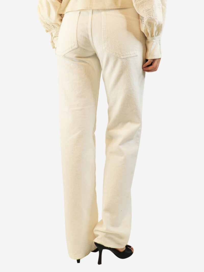 White moleskin jeans - size UK 10 Denim The Row 