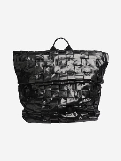 Black woven leather backpack Backpacks Bottega Veneta 