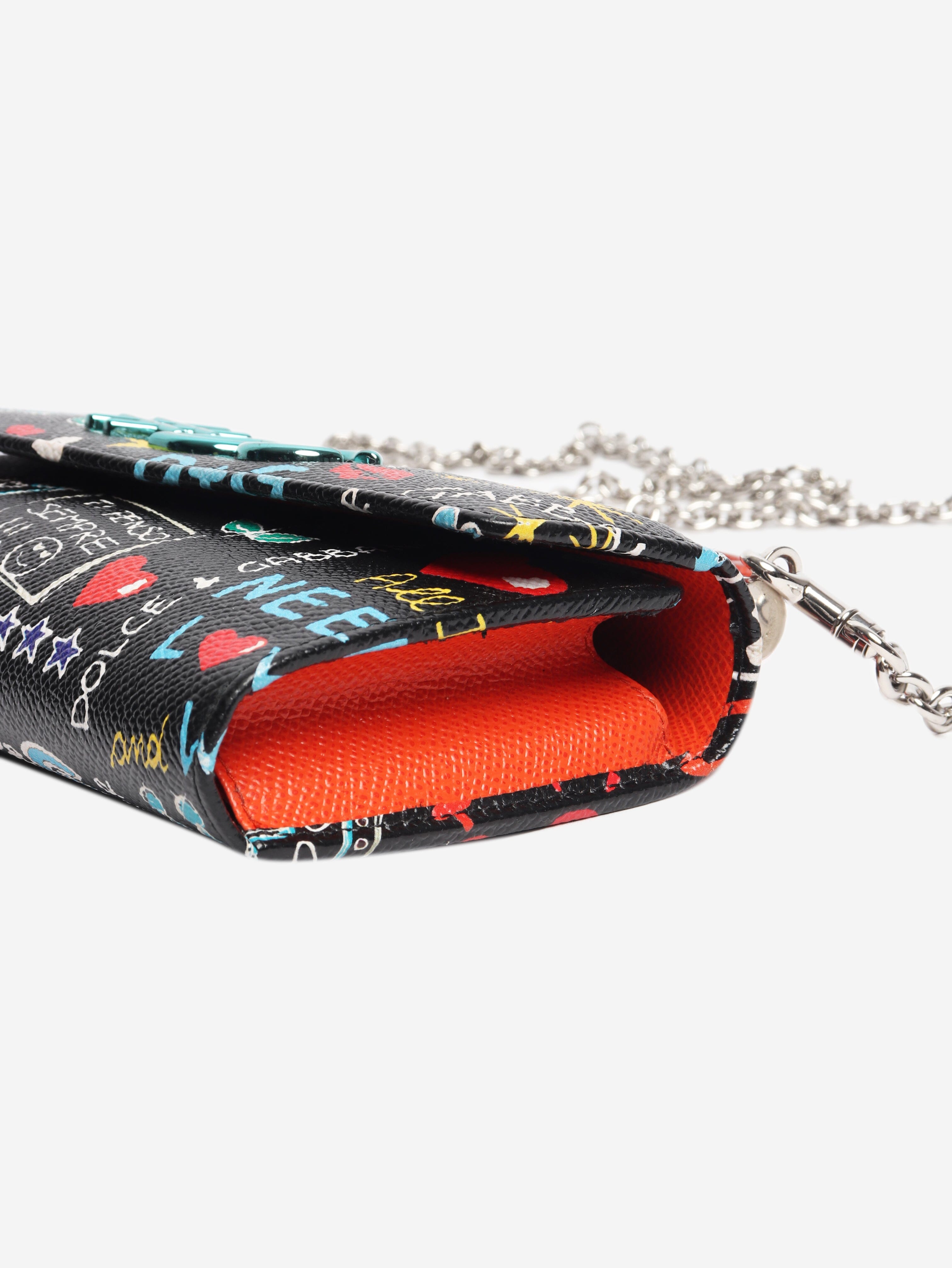 Black Dauphine chain wallet