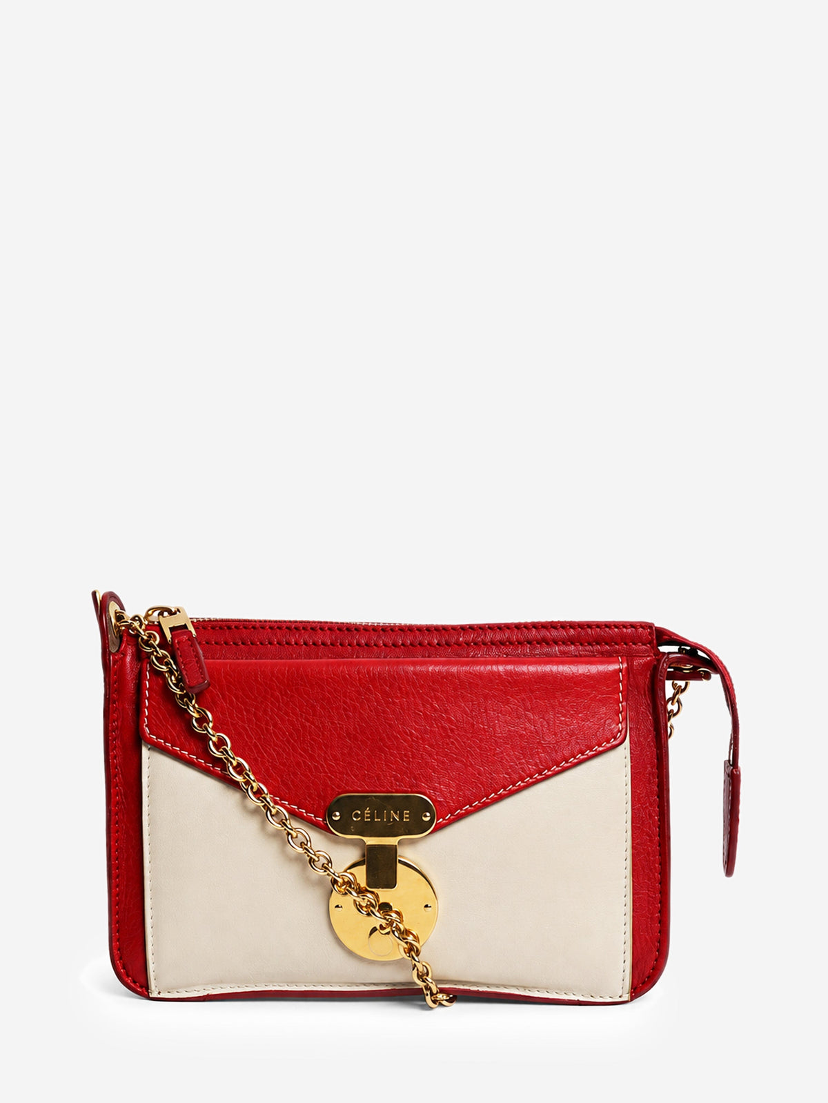 Red and cream leather crossbody bag Cross-body Bags Celine 