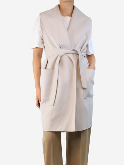 Alabaster sleeveless wool coat - size UK 10 Coats & Jackets S'Max Mara 