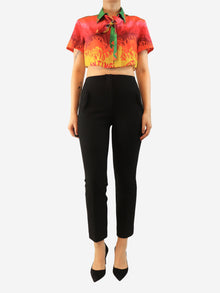 Black tapered trousers - size UK 8 Trousers Veronica Beard 