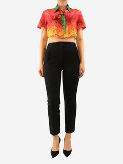 Black tapered trousers - size UK 8 Trousers Veronica Beard 