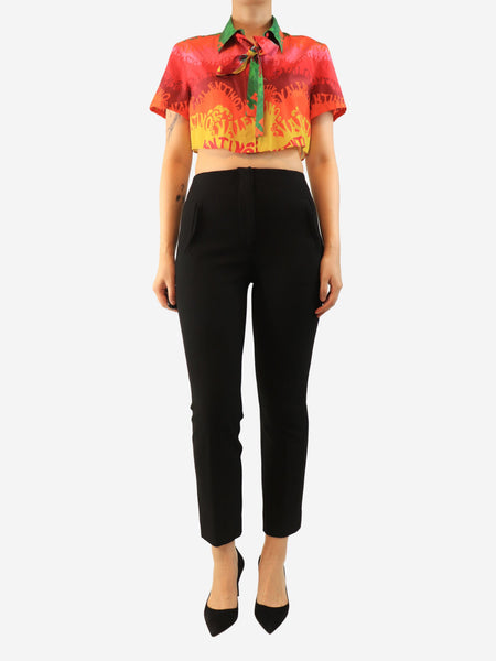 Black tapered trousers - size UK 8 alternate image