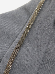 Fabiana Filippi Blue beaded-trim scarf