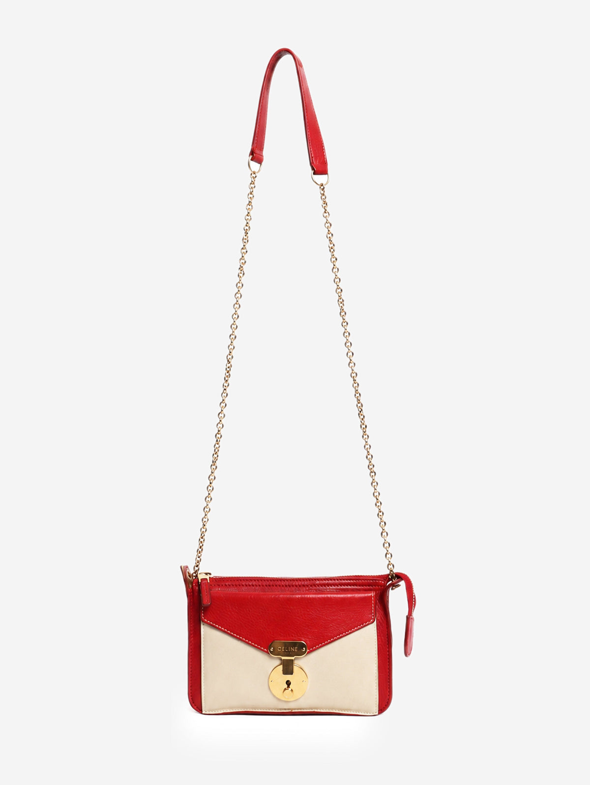 Red and cream leather crossbody bag Cross-body Bags Celine 