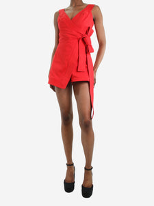 Alexis Red cotton playsuit - size XS