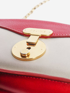 Red and cream leather crossbody bag Cross-body Bags Celine 