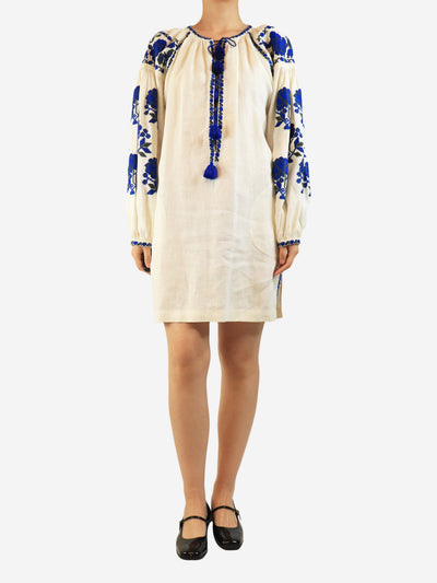 Off-white embroidered linen dress - One size Dresses Vita Kin 